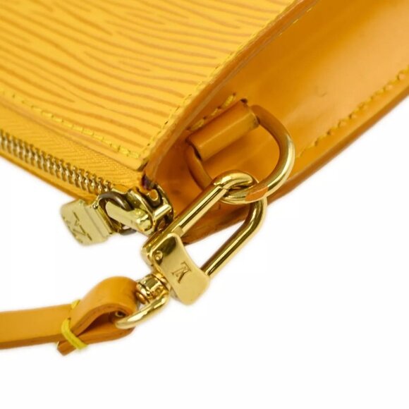 Louis Vuitton Yellow Epi Pochette Accessoires Handbag authentic - Picture 5 of 9